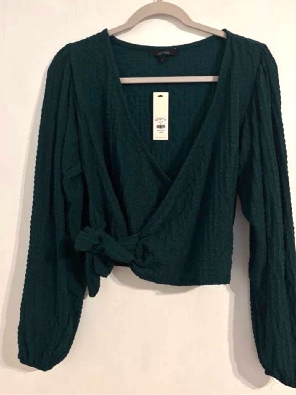 Forest Green Wrap Top